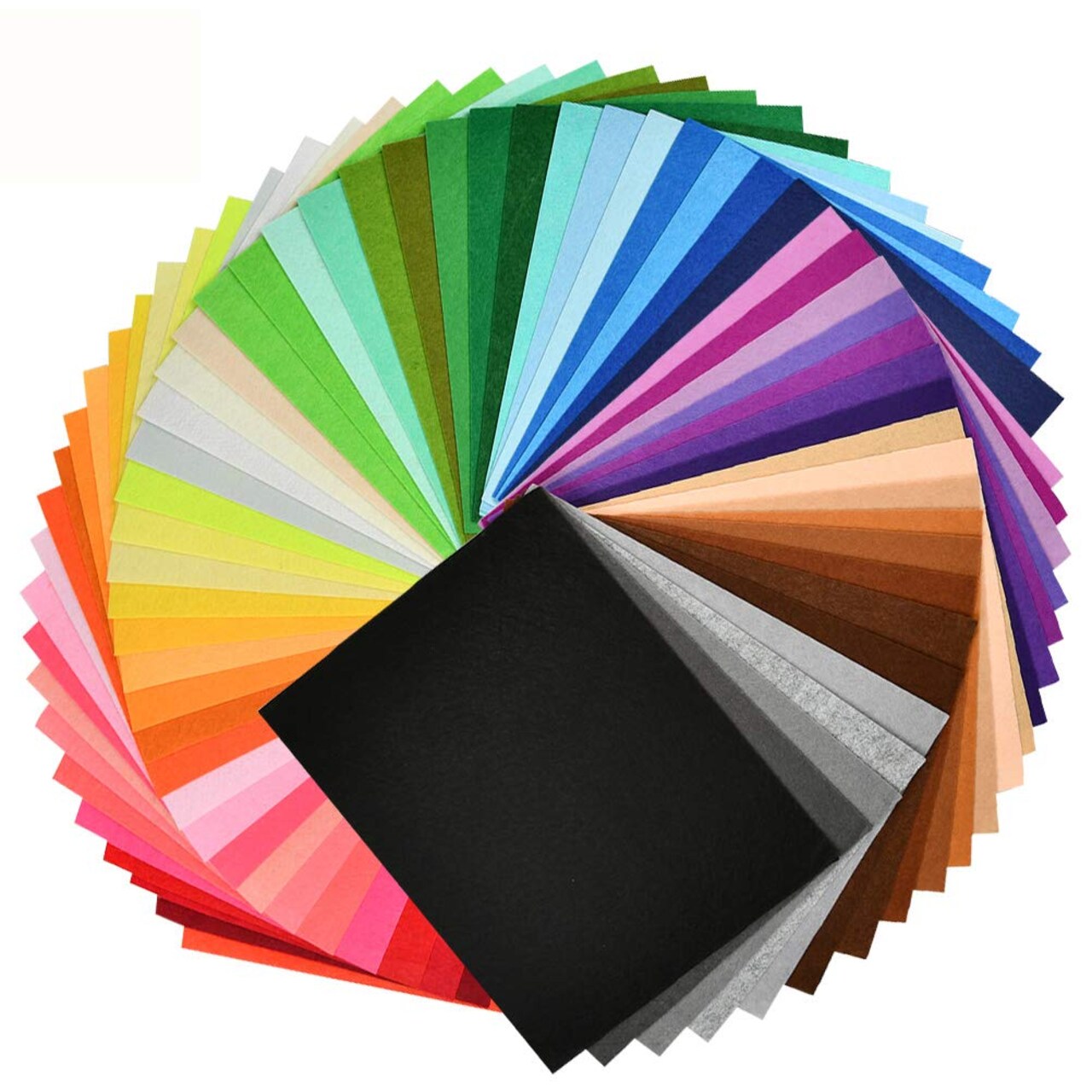 60Pcs Stiff Felt Fabric Sheets, 8 x 12 inches Craft Felt Sheets Assorted Color 1mm Thick Stiff Craft Felt for DIY Crafts, Sewing, Crafting Projects